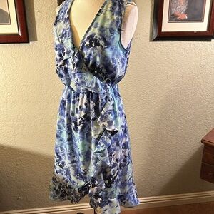 Apt 9 watercolor Faux Wrap Dress
